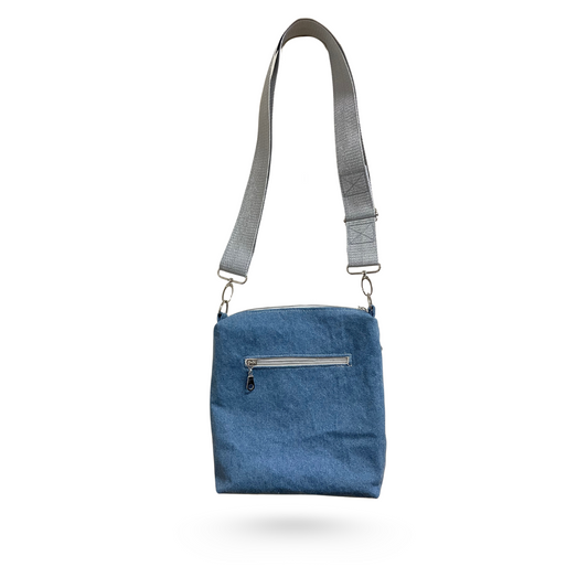 Sac à bandoulière rayé jean